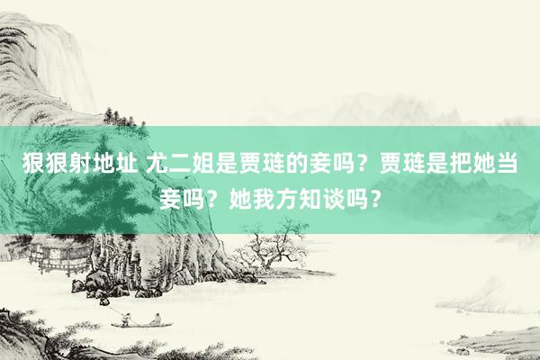 狠狠射地址 尤二姐是贾琏的妾吗？贾琏是把她当妾吗？她我方知谈吗？