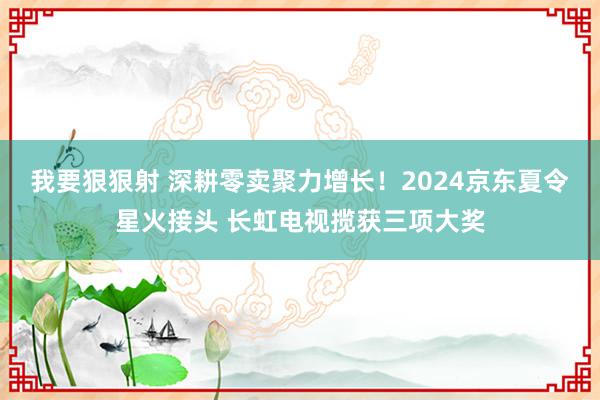 我要狠狠射 深耕零卖聚力增长！2024京东夏令星火接头 长虹电视揽获三项大奖