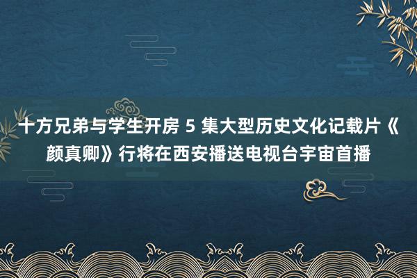 十方兄弟与学生开房 5 集大型历史文化记载片《颜真卿》行将在西安播送电视台宇宙首播