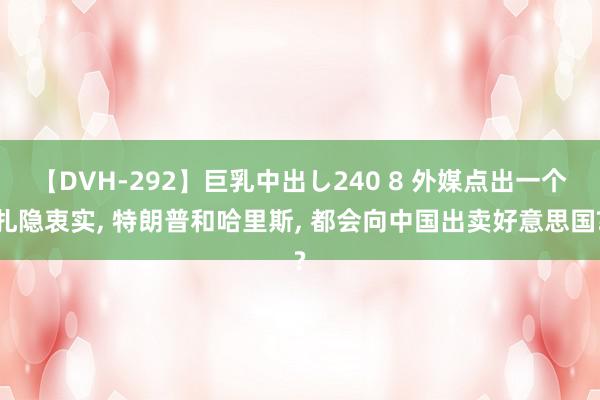 【DVH-292】巨乳中出し240 8 外媒点出一个扎隐衷实, 特朗普和哈里斯, 都会向中国出卖好意思国?