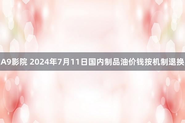 A9影院 2024年7月11日国内制品油价钱按机制退换