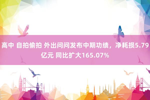 高中 自拍偷拍 外出问问发布中期功绩，净耗损5.79亿元 同比扩大165.07%