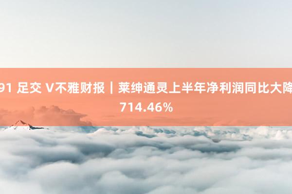 91 足交 V不雅财报｜莱绅通灵上半年净利润同比大降714.46%